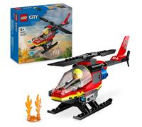 City Fire Rescue Helicopter Toy for 5 Plus Year Old Boys & Girls, Building