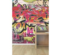 City Graffiti Wall Mural Origin Murals Multi W300cm x H240cm