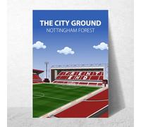 City Ground Stadium Poster, Nottingham Forest FC Wall Art, Framed or Print Only (A4 Print Only, Unframed)