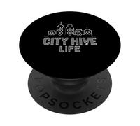 City Hive Life Urban Beekeeper Rooftop Apiary Art PopSockets Adhesive PopGrip