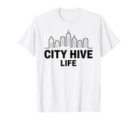 City Hive Life Urban Beekeeper Skyline Art T-Shirt