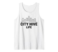City Hive Life Urban Beekeeper Skyline Art Tank Top
