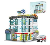 City Hospital Building Blocks Set - 2866PCS Large Medical Center Bricks Kit with Ambulance, Streetscape Model, Modern House Architecture Kit, Creative Gift for Adult, Teen