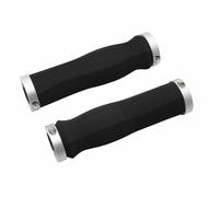 City import anatomical foam grip black CHC silver clamp 130mm (pair)