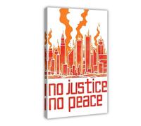 City in Flames Protest Canvas Poster Bedroom Decor Landscape Office Room Decor Gift 24x36inch(60x90cm)