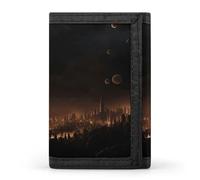City in The Dark Trifold Wallet, Card Cases And Money Oganizer Thin Stylish Mini Coin Bag with Zipper Coin Pocket Credit for Men And Women
