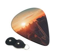 City In The Sunset Guitar Picks 6-Pack - Pick Set (0.46mm / 0.71mm / 0.96mm) Suitable For Guitar And Ukulele Playing