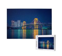 City Jigsaw Puzzles for Adults 500 Bridge Puzzle, Wooden Puzzles for Adults with Gift Box, Impossible Puzzle, Challenging High Difficulty Family Activity, Gifts for Men Women,Home Decor52x38 cm, p176t