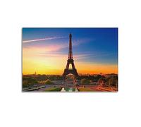City Landscape Poster France Paris Eiffel Tower Decorative Painting Canvas 12x18inch(30x45cm)