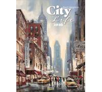 City Life 2026: Großer Kunstkalender. Hochwertiger Wandkalender mit Meisterwerken von Brent Heighton. Kunst Gallery Format: 48 x 64 cm.