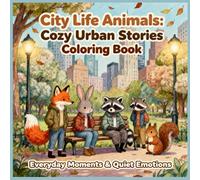 City Life Animals: Cozy Urban Stories Coloring Book: 50 Easy Bold Outlined Urban Animal Coloring Pages for Adults & Teens - Relaxing Single-Sided ... & Emotional Connection, 8.5x8.5 Coloring Book