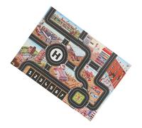 City Life Road Rug, Kids Play Carpet, Fun Car Mat with Interactive Street Map, Learning Activity Rug, Playroom Accessory with Soft Texture, Home Supplies for Toy Vehicles Boys Girls