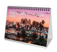 City Lights DIN A5 Desk Calendar for 2024 Holidays Travel City Cities Seelenzauber
