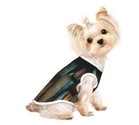 City Lights Pet Breathable Sleeveless T-shirt M for Small Dogs and Cats, Soft, Comfortable, Stylish