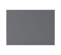 City MDF End Bath Panel with Plinth | Gloss Grey | 750mm