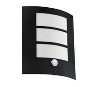 City Metal IP44 Outdoor Wall Light With Sensor EGLO Black One Size