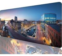 City Mouse Pad,800x300x3mm Mouse Mat Road Desk Mat Large, Soft Smooth Surface with Anti-Slip Rubber Base Mousepad Waterproof, Durable, Extended Length Desk Pad for Gaming Christmas Decorations N1-1003