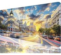 City Mouse Pad,800x300x3mm Mouse Mat Road Desk Mat Large, Soft Smooth Surface with Anti-Slip Rubber Base Mousepad Waterproof, Durable, Extended Length Desk Pad for Gaming Christmas Decorations N1-1103