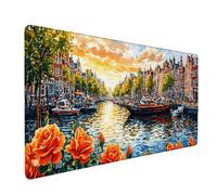 City Mouse Pad Landscape Large Mouse Mat 70 x 30cm Desk Mat Large Non-Slip Rubber Base-Smooth Cloth Surface, Durable Stitched Edges Desk Pad for Gaming, Computer, Office Accessories (City) 52998u