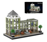 City Museum Architectural Building Set with Dinosaurs, Dinosaur Animal Skeleton Construction Bricks Kits, Street View Museum Building Blocks Toys, Decor, Gifts for Kids and Adults, 1496 PCS