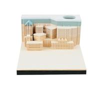City Night Calenda,3D Memo Pad,This is A Hand Torn Paper Sculpture Artwork