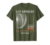 City of Angels - Los Angeles Skyline T-Shirt, Men, Olive Green, Small
