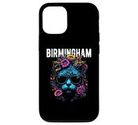 City of Birmingham Cat Wearing Sunglasses and Flowers Design Case for iPhone 12/12 Pro
