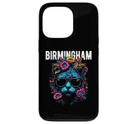 City of Birmingham Cat Wearing Sunglasses and Flowers Design Case for iPhone 13 Pro