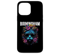 City of Birmingham Cat Wearing Sunglasses and Flowers Design Case for iPhone 13 Pro Max