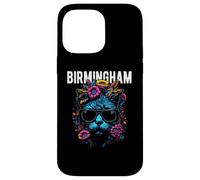 City of Birmingham Cat Wearing Sunglasses and Flowers Design Case for iPhone 14 Pro Max