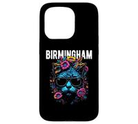 City of Birmingham Cat Wearing Sunglasses and Flowers Design Case for iPhone 15 Pro