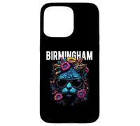 City of Birmingham Cat Wearing Sunglasses and Flowers Design Case for iPhone 15 Pro Max