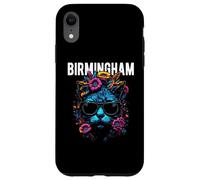 City of Birmingham Cat Wearing Sunglasses and Flowers Design Case for iPhone XR