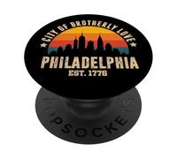 City Of Brotherly Love Philadelphia Skyline Philly Cityscape PopSockets Adhesive PopGrip
