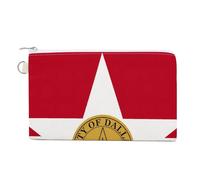 City of Dalla Flag Funny Coin Purse Portable Zipper Change Multifunctional Pouch Bag Gift for Men Women