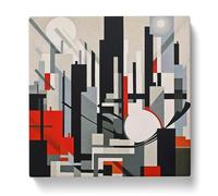 City of Hong Kong Suprematism No.2 Canvas Print | Gallery Wrapped 30mm Frame Wall Art | 20x20 inches | Ready to Hang | Modern Cityscape Picture | Living Room Bedroom Lounge Office