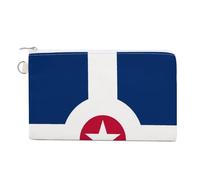 City of Indianapolis Flag Funny Coin Purse Portable Zipper Change Multifunctional Pouch Bag Gift for Men Women