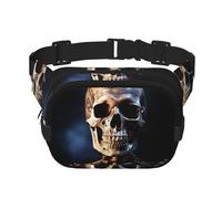 City of London Fanny Pack for Women Men Fashion Waist Pack Adjustable Belt Bag for Workout Running Travelling Casual Waist Bag, Skeleton, One Size