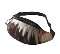 City of London Fanny Pack for Women Men Fashion Waist Pack Adjustable Belt Bag for Workout Running Travelling Casual Waist Bag, Eagle With USA Flag, One Size