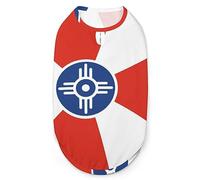 City of Wichita Flag Pets Shirt Vest Cute Dog Tank Top Soft Sleeveless T-Shirt for Puppy Kitty Cats XL