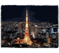 City Paint by Numbers for Adults, Architecture Painting by Number Canvas Kits Without Frame, Easy DIY Acrylic Painting for Kids Beginners, Home Wall Decor, Gifts for Women, 80x120 cm/32x48 inch-#426k