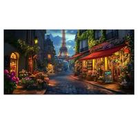 City Painting by Numbers for Adults Landscape Paint by Number Kits for Children Sip and Paint Kit for Adults DIY Painted Mini Paintings by Numbers Kids with Acrylic Pigment 14x28in Without Frame u-63
