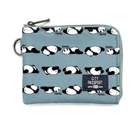 CITY PASSPORT All-in-one Passcase Compact Coin & Card Case Slim, Multi-Functional Travel Wallet, Panda Green