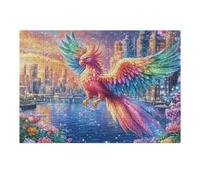 City Phoenix 300 Piece Jigsaw Puzzle for Adults Cute Animals Accompany Rainy Day Activity Mindful Relaxation Precision Cut Pieces Unique Gift Wall Art Decor 300 PCS