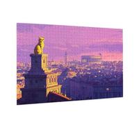 City Piece Jigsaw Puzzle 1500 Jigsaw Puzzles for Adults Landscape Impossible Puzzle Challenging High Difficulty Family Activity, Gift Box Packaging, Great Gift Idea for Family Friends 87x57 CM -1185y