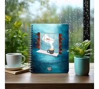 CITY POSTERS PLUS Cyprus Coffee Rain Notebook (A5 Size, 100-160 Pages, Ruled, 20 Pack)