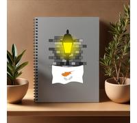 CITY POSTERS PLUS Cyprus Street Lamp Bricks Notebook (A5 Size, 100-160 Pages, Ruled, 20 Pack)