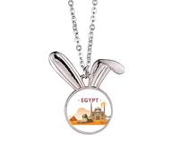 City Pyrad Sphinx Egypt Rabbit Necklace Pendant Bunny Animal Jewelry Gift