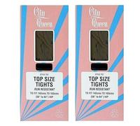 City Queen Ladder Resist Tights 2-Pack - Plus Size 56"-64" | Honey & Mink | 20 Denier Sheer Finish | Durable, Run-Resistant Nylon Blend (UK, Numeric, 56, 64, Plus, Regular, Honey)