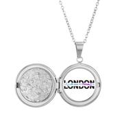 City Radio London Building Locket Necklace Hold Picture Jewelry Birthday Gift